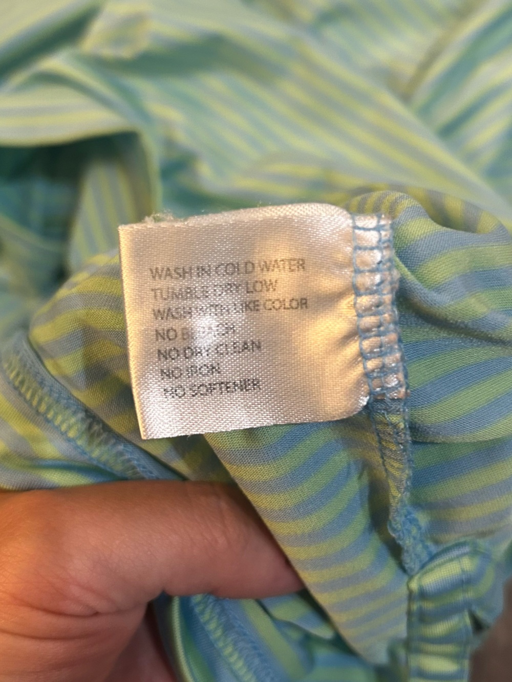 Rhoback Men’s XL Birdie Stripe Rhoback Performance Polo Green Blue Striped - Picture 6 of 6